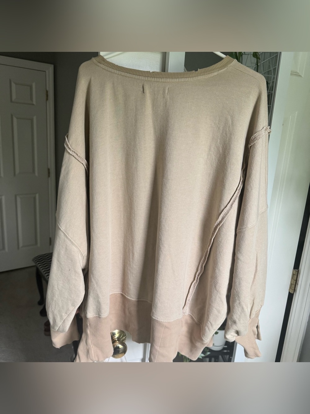 Free People We The Free Yellowstone Bison Camden Sweatshirt Beige Graphic - Picture 4 of 13